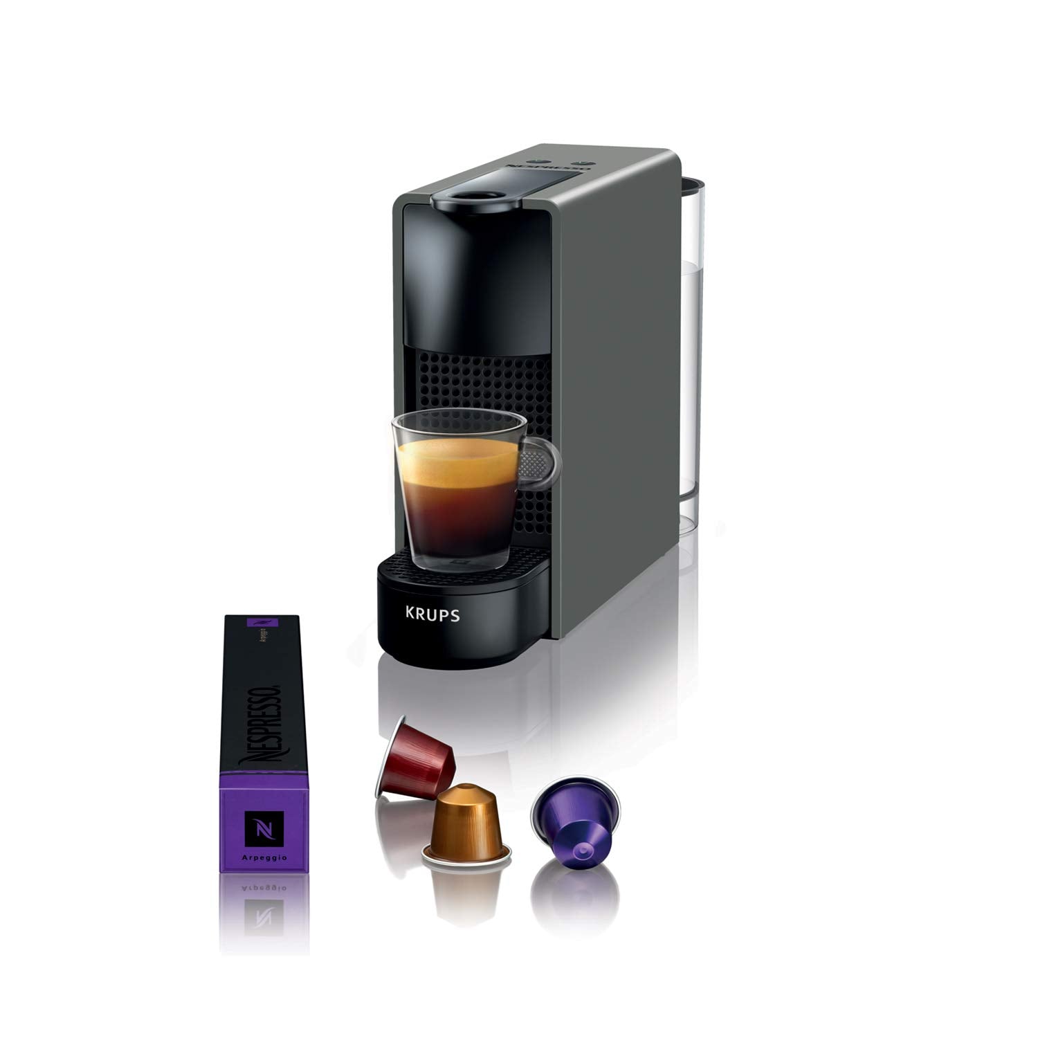 Machine à Café Essenza Mini Gris Intense – Design Épuré, Mode Éco 2 min | Ardely
