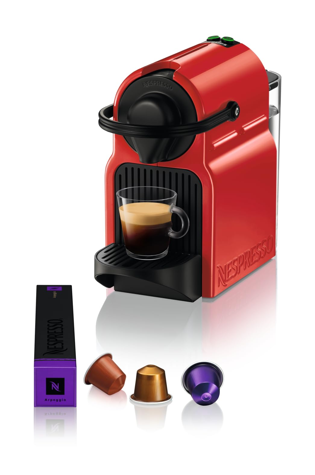 Machine à Café Inissia Rouge – Cafetière Espresso Capsules Compacte | Ardely